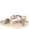 Sandały skórzane damskie marki Syrena SST 990 beżowo-złote