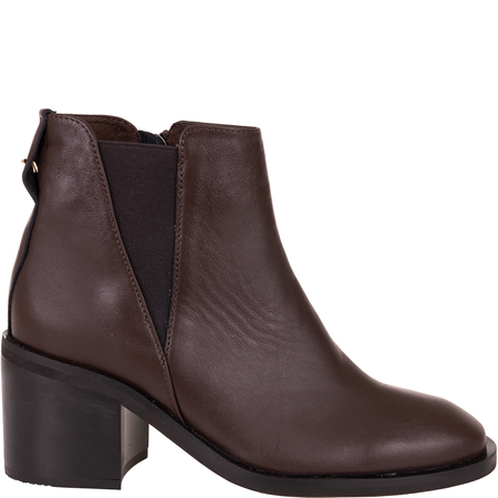Komfortowe botki damskie Syrena SLA 1135/224 skóra naturalna licowa w kolorze czekolady