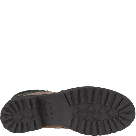 Botki damskie Syrena SST 4064 oliwka - skóra naturalna