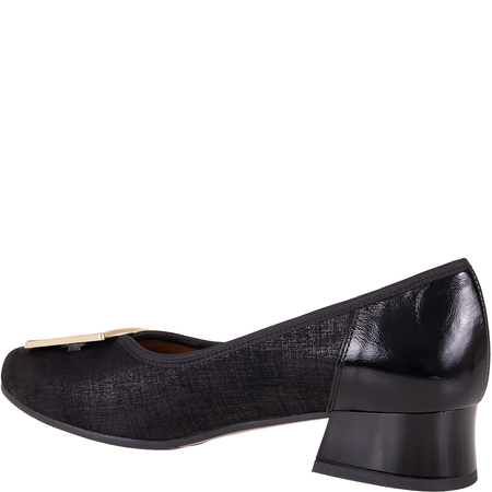 Czółenka damskie skórzane Syrena SGO 1932 czarne