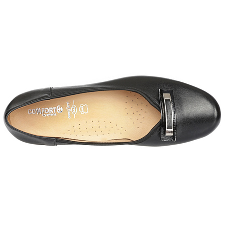 Czółenka damskie skórzane Syrena SE 0602 w kolorze czarnym