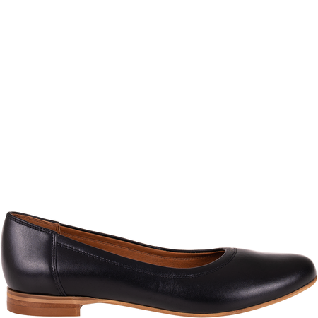 Skórzane baleriny damskie marki Syrena SGO 1660 czarne