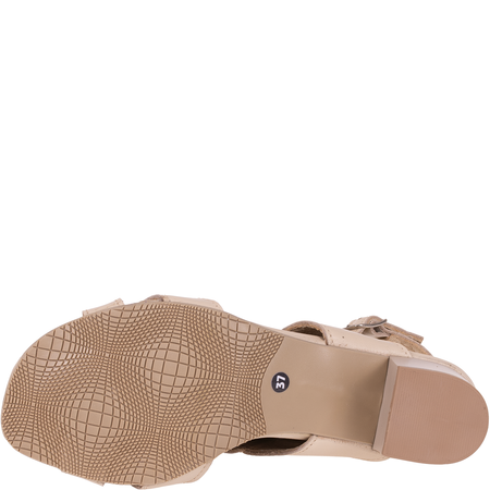 Sandały Syrena SWB 564 jasny beż skóra naturalna tęgość H