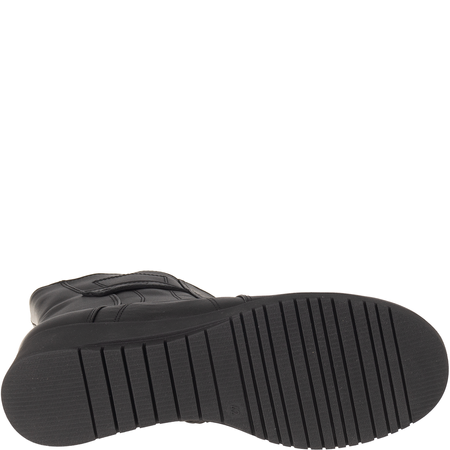 Wygodne botki skórzane Syrena SWB K-212A czarne, 4 cm obcas