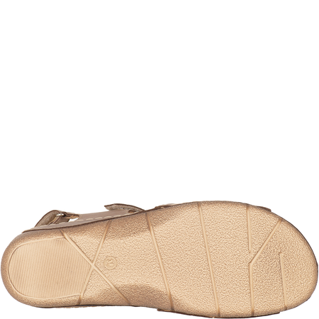 Skórzane sandały damskie na rzepy Syrena SH 106 beżowe