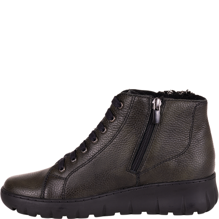 Botki damskie skóra naturalna Syrena SH 785 ciemny zielony