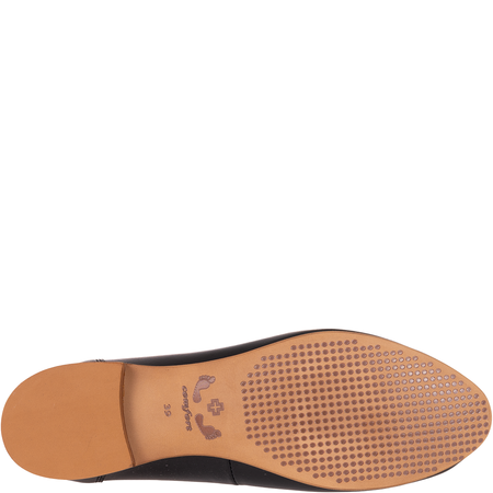 Skórzane baleriny damskie marki Syrena SGO 1660 czarne