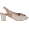 Sandały na obcasie Syrena SE 7140KT beżowe - skóra licowa