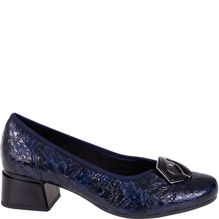 Czółenka skórzane Syrena SPU 1516 Carmen na słupku 4,5 cm