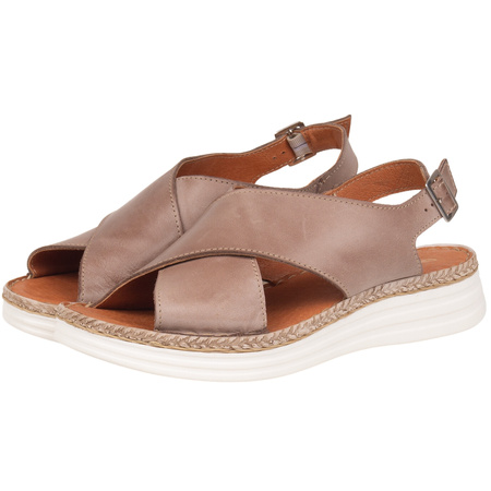 Stylowe sandały skórzane SST 950/G cappuccino marki Syrena