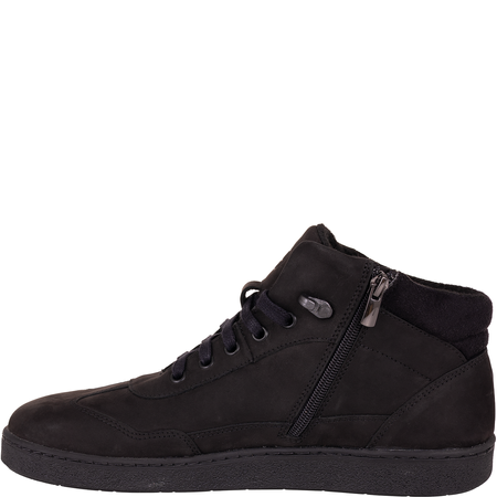 Trzewiki męskie skórzane Syrena SH 832 czarne, ocieplane