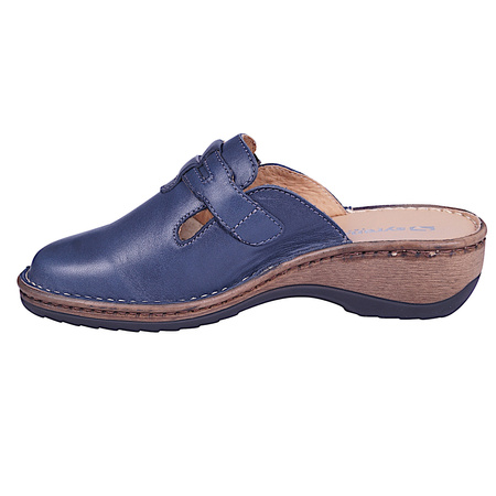 Klapki damskie skóra naturalna SYRENA SH 242 granatowe