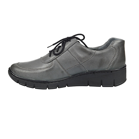 Półbuty damskie skórzane marki SYRENA SST 1749 P grafit