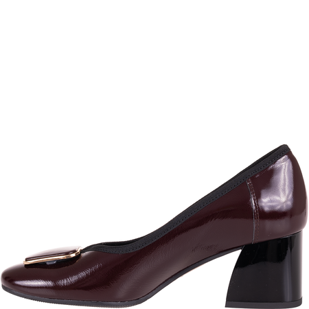 Czółenka damskie skórzane marki Syrena SGO 2096 bordo lakier