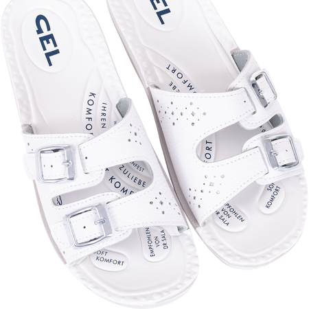 Białe klapki damskie Inblu VR00006B z żelową wkładką