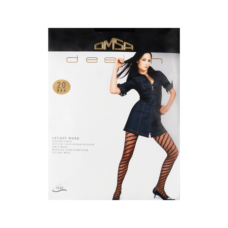 Włoskie stylowe rajstopy lycra 20 DEN | higieniczny klin