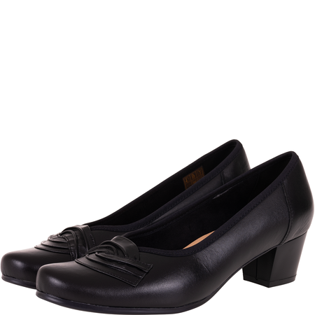 Czółenka damskie skórzane marki Syrena SPU 399 czarne