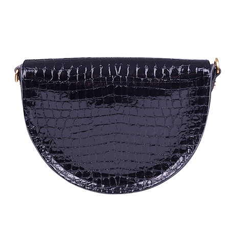 Miejska torebka damska mała listonoszka półokrągła czarna