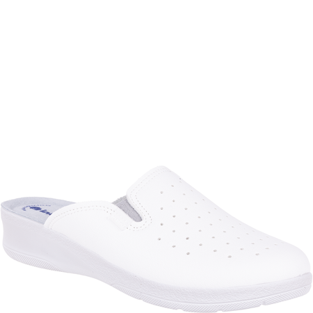 Białe klapki damskie Inblu 50000034 sanitarne z miękką wkładką