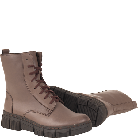 Skórzane trzewiki damskie Syrena SST 4090/DA brązowe