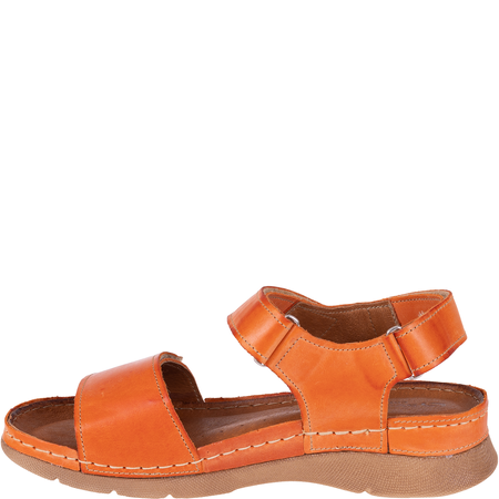 Sandały skórzane damskie marki Syrena SST 990 pomarańczowe