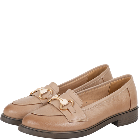 Mokasyny damskie Syrena SE P-299A cappuccino, skóra naturalna