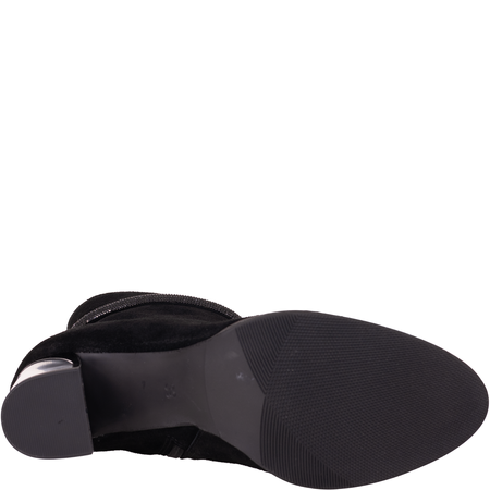 Botki damskie Syrena STA 4217-5525 czarne - skóra zamszowa