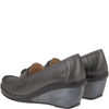 Półbuty na koturnie skórzane Syrena SST 1593/50 grafit
