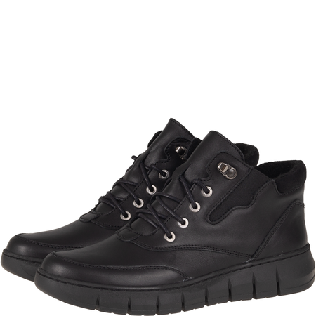 Botki damskie skórzane Syrena SH 561 czarne | Polska marka