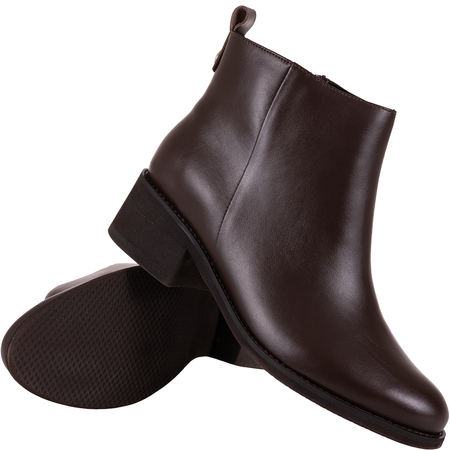 Komfortowe botki damskie skórzane Syrena SPU B-273 czekolada