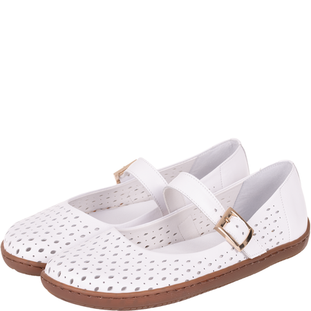 Syrena SGO B013 białe półbuty na lato - skóra naturalna