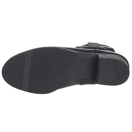 Czarne botki damskie skórzane - Syrena SE B-136