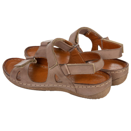 Sandały damskie skórzane Syrena SST 866 cappuccino