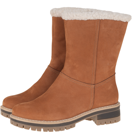 Zimowe botki ocieplane Syrena SST 4075 brązowe, nubuk