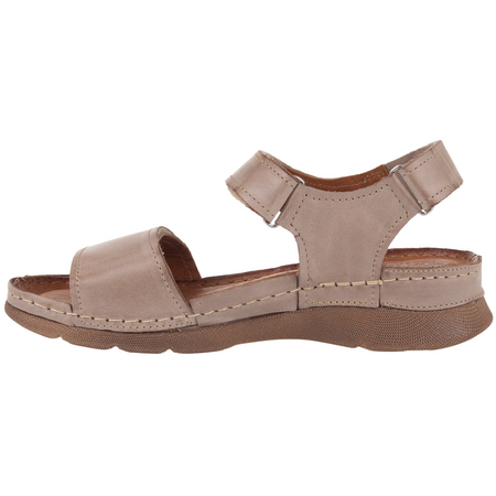 Sandały skórzane damskie marki Syrena SST 990 cappuccino