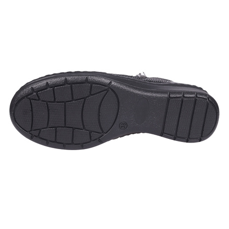 Botki damskie na koturnie Syrena K-254 czarne