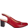 Czółenka damskie skórzane Wielbut 543 czerwone na słupku