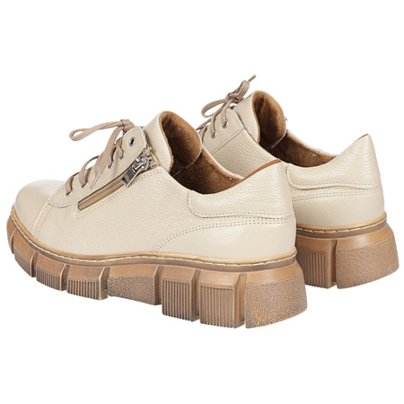 Damskie półbuty skórzane Syrena SWB 030 beżowe