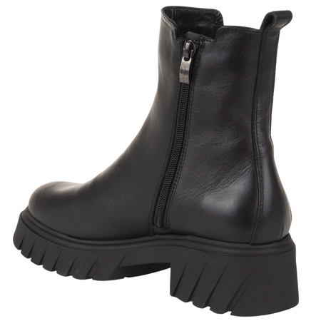 Skórzane botki, sztyblety Syrena K-274 czarne - komfortowe