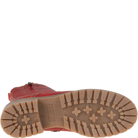 Eleganckie botki damskie czerwone Syrena SST 4038 - skóra