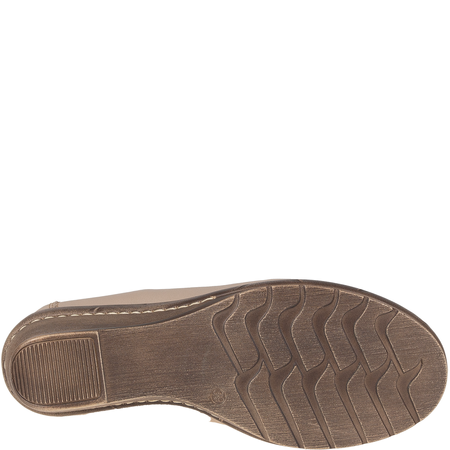 Półbuty damskie na koturnie Syrena SST 1593/50 beż-cacao