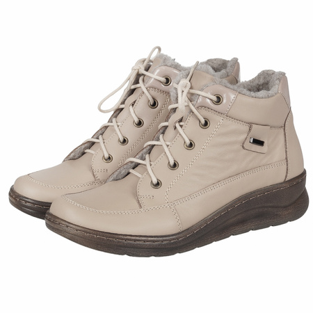 Komfortowe botki damskie Syrena SH 553 cappuccino