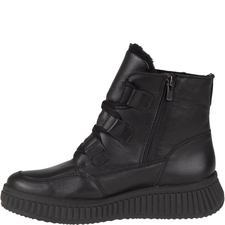 Botki Syrena SH 559 czarne – skórzane, wełniane, na zamek