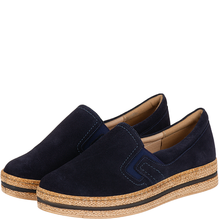 Półbuty skórzane Syrena SE 0577 granat, nubuk - styl i wygoda