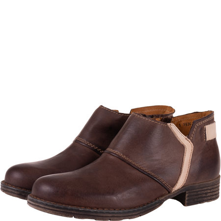 Klasyczne brązowe botki damskie skórzane Syrena SST 1634