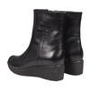 Komfortowe botki skórzane damskie na obcasie Syrena K-212 czarne