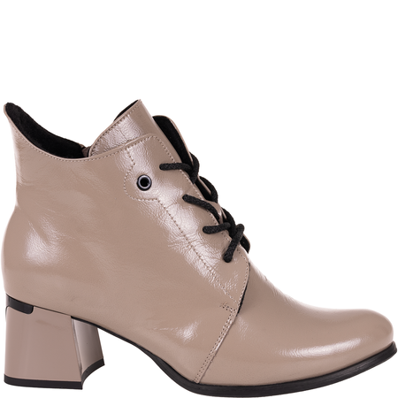 Czółenka skórzane Syrena SPU 1285 czarne lakierowane