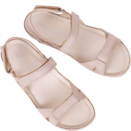 Sandały damskie skórzane Syrena Comfort SH 205 ecru