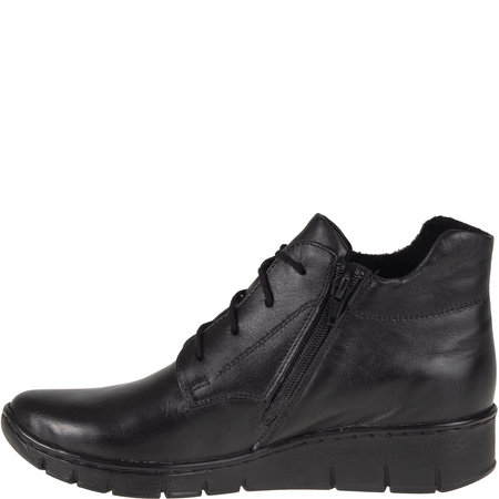 Botki damskie wiązane marki Syrena SST 4046 czarne