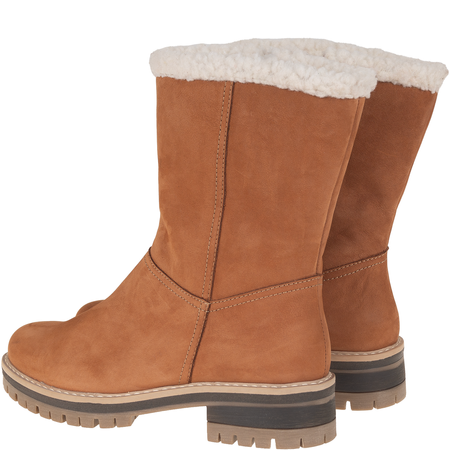 Zimowe botki ocieplane Syrena SST 4075 brązowe, nubuk